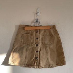 Tan/khaki mini-skirt